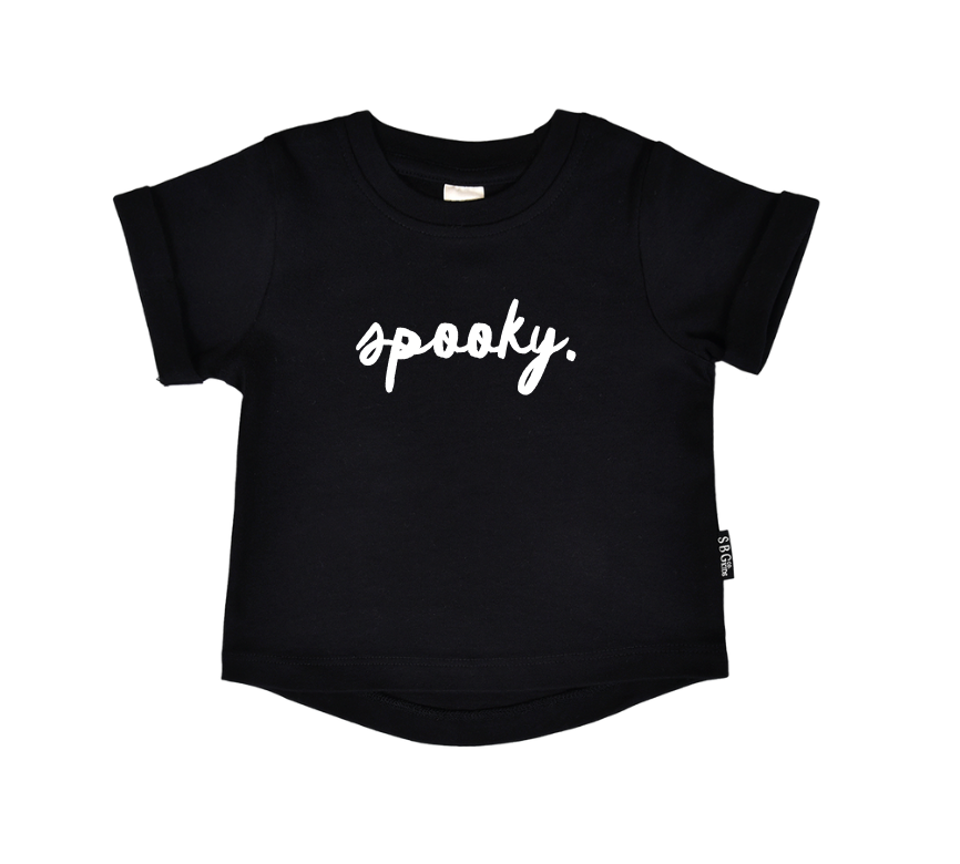 Spooky. Round Hem Unisex Kids tee