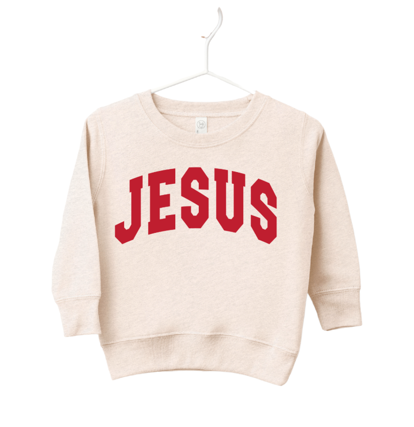 Jesus Christmas Colors Kids Sweatshirt
