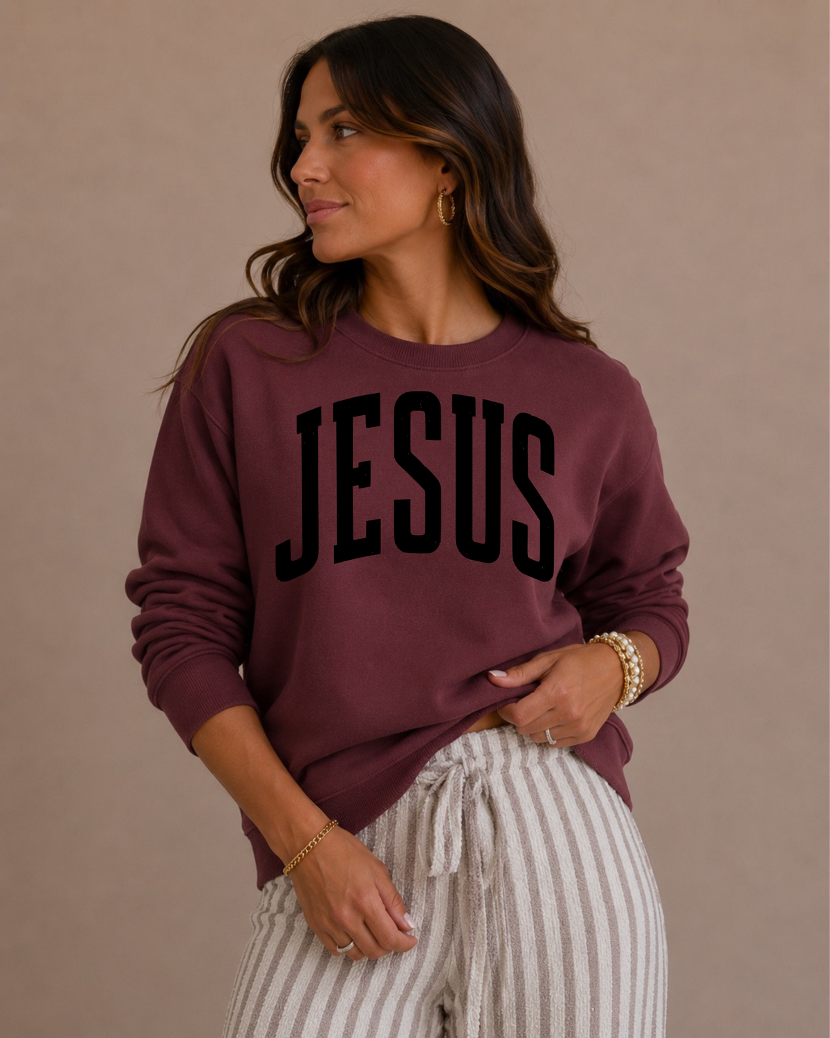 JESUS Fall Inspired Varsity Sweatshirt