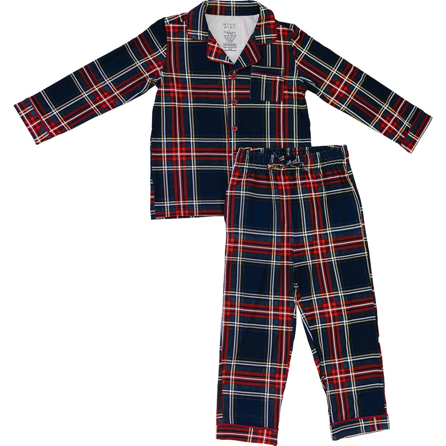 Christmas Plaid Collared Pajama Set