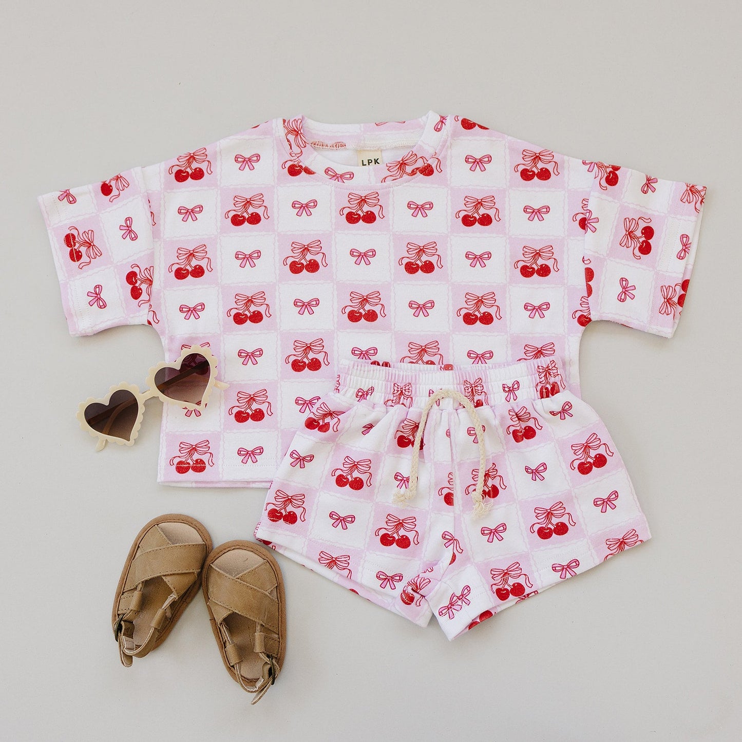 Shorts Set | Checkered Cherry