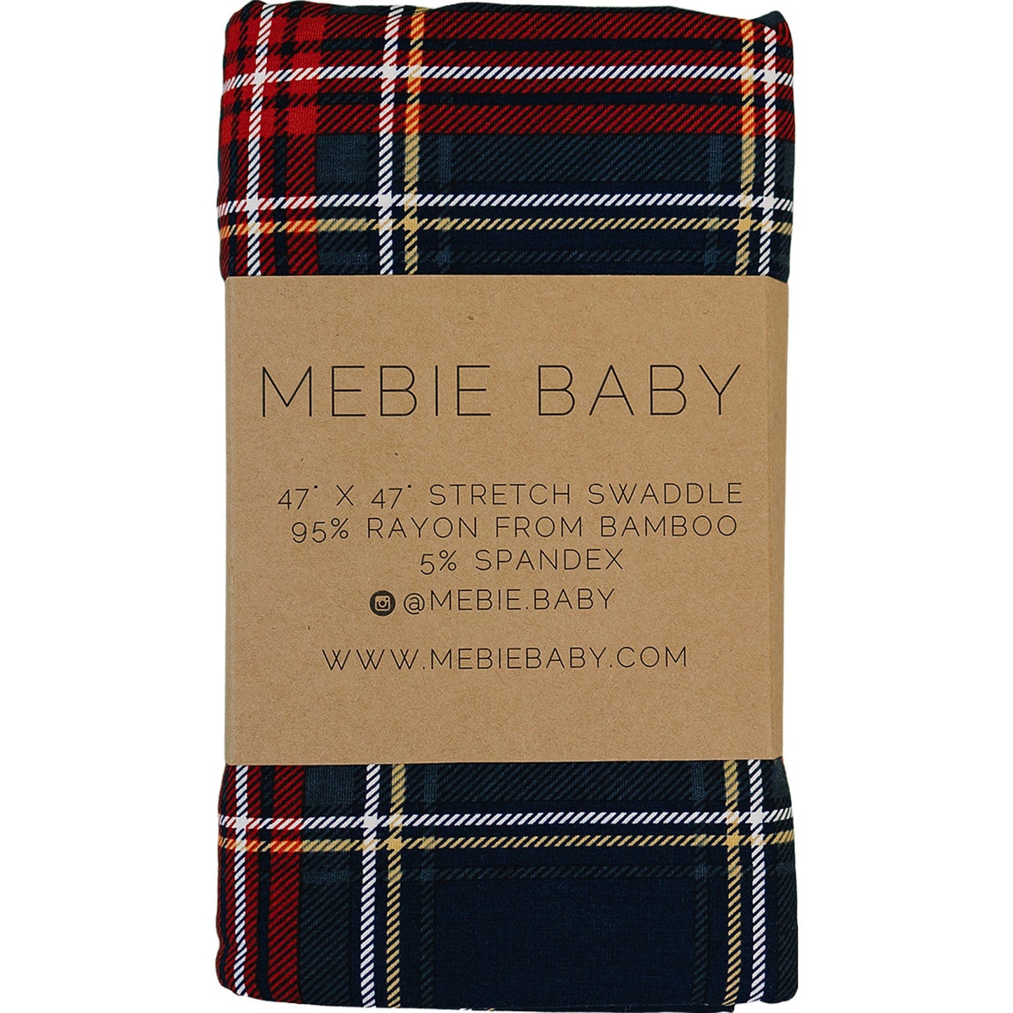 Christmas Plaid Bamboo Stretch Swaddle