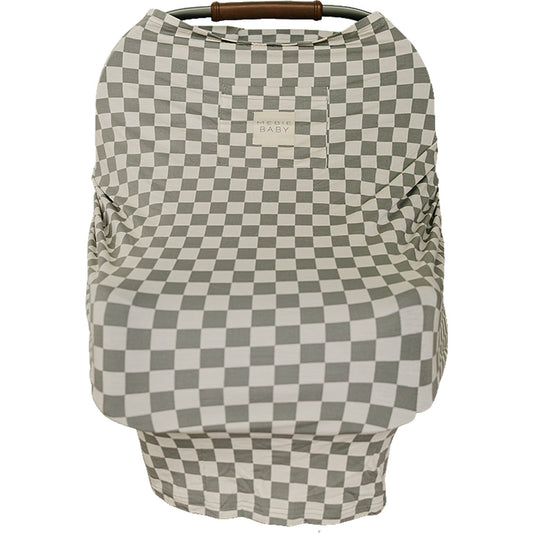 Light Green Checkered Bamboo Multi-Use Cover