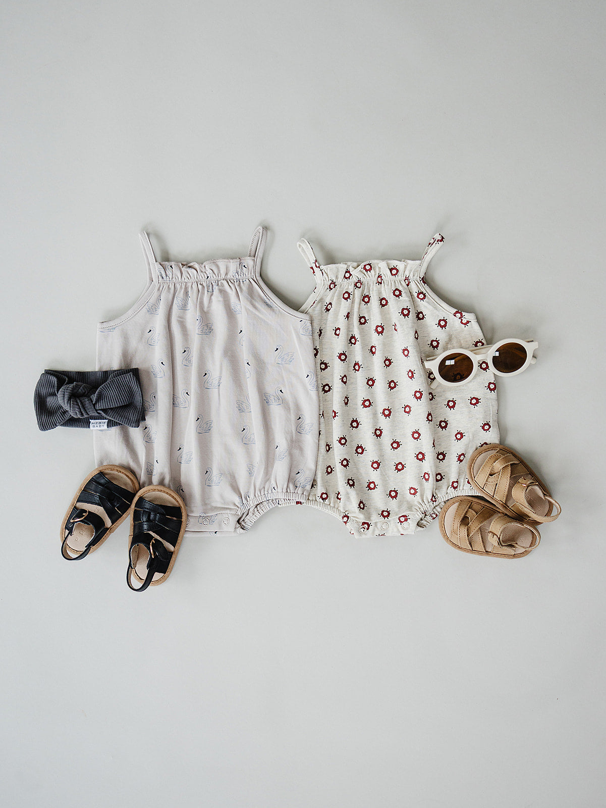 Swan Tank Bubble Romper