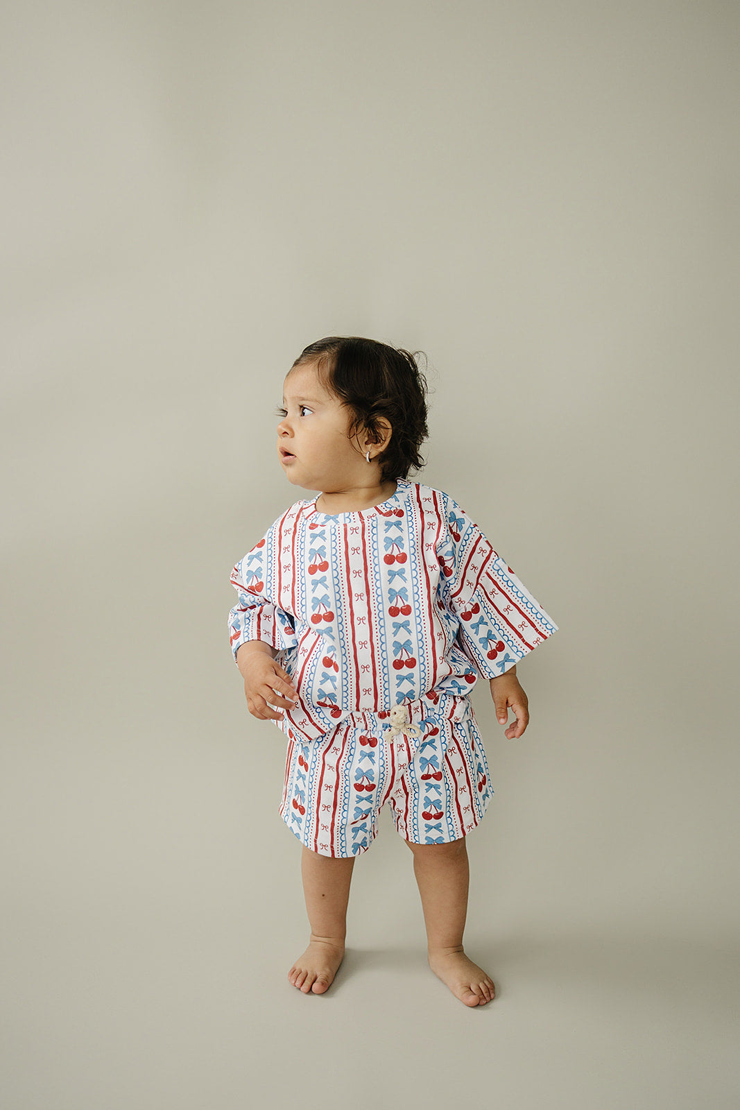 Shorts Set | Cherries & Stripes