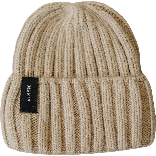 Tan Chunky Knit Beanie