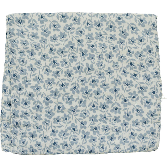 Blue Blossom Muslin Burp Cloth