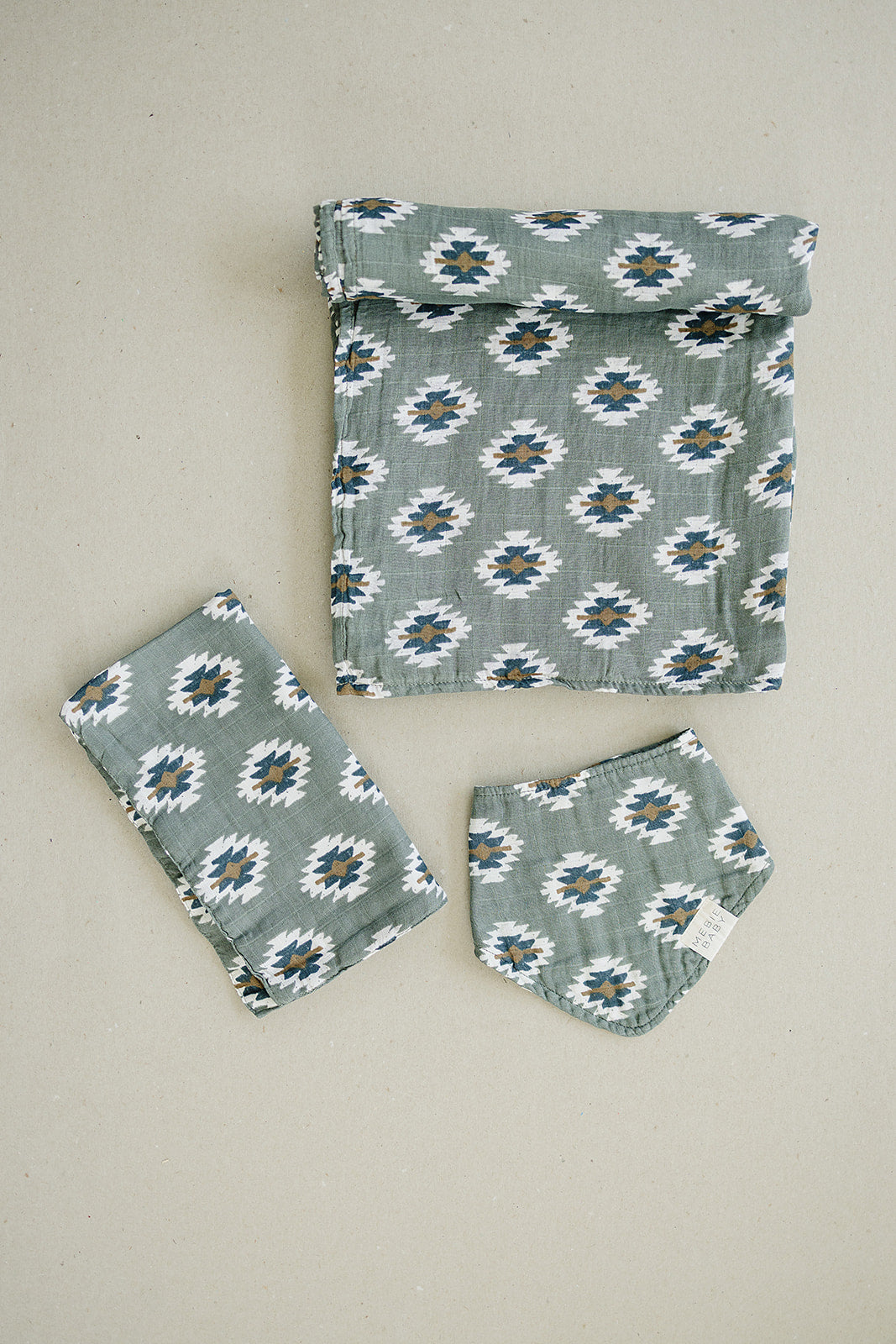 Southwest Aztec Muslin Burp Cloth