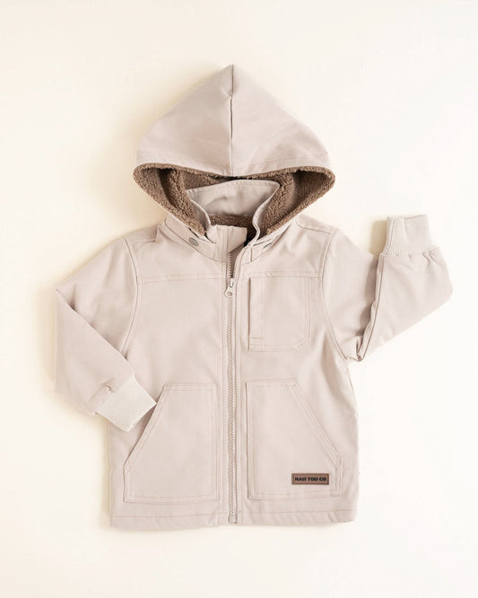 REMOVABLE HOODIE BANXS JACKET - BEIGE