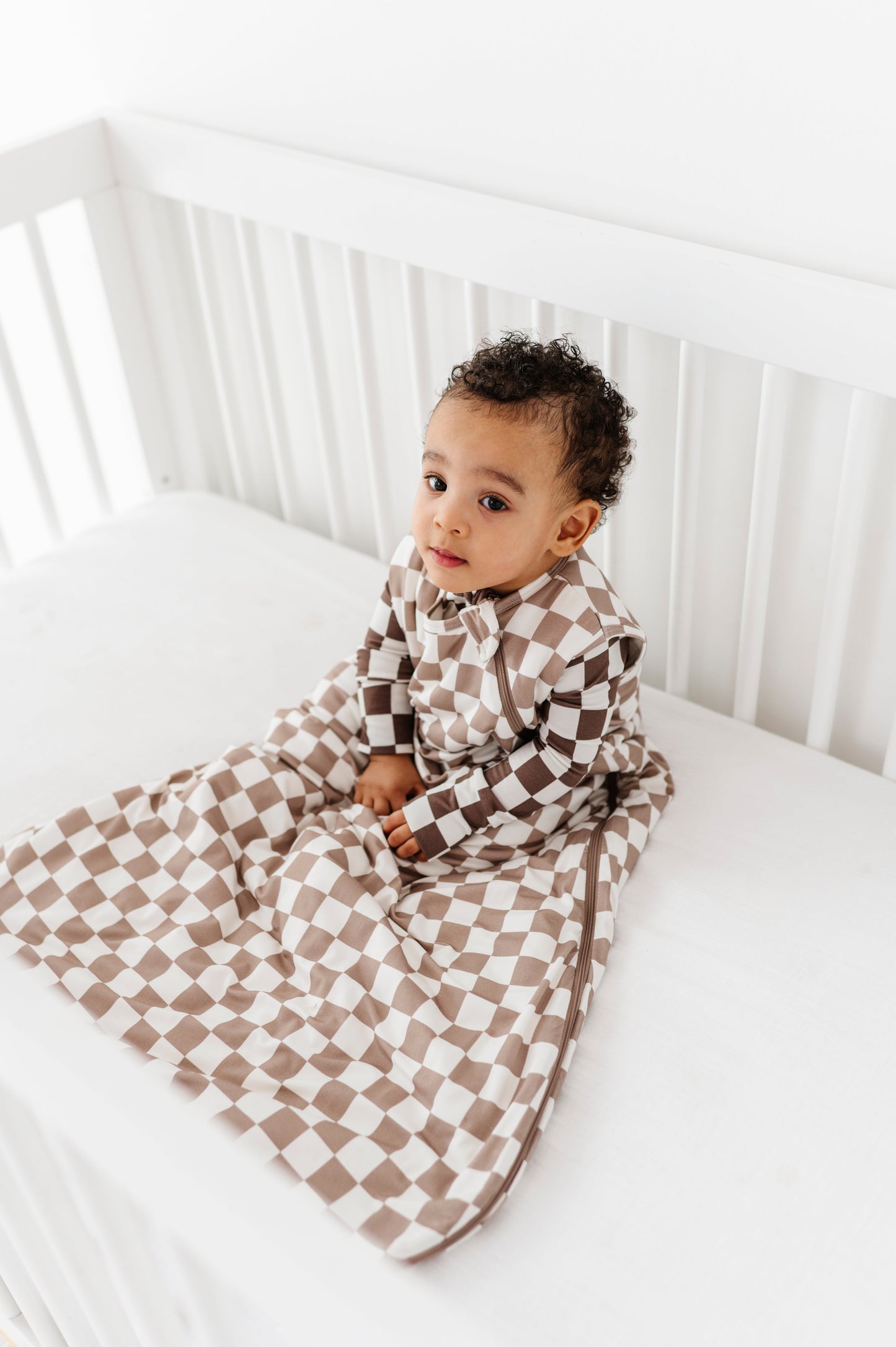 BAMBOO SLEEP BAG - TAN CHECKERS