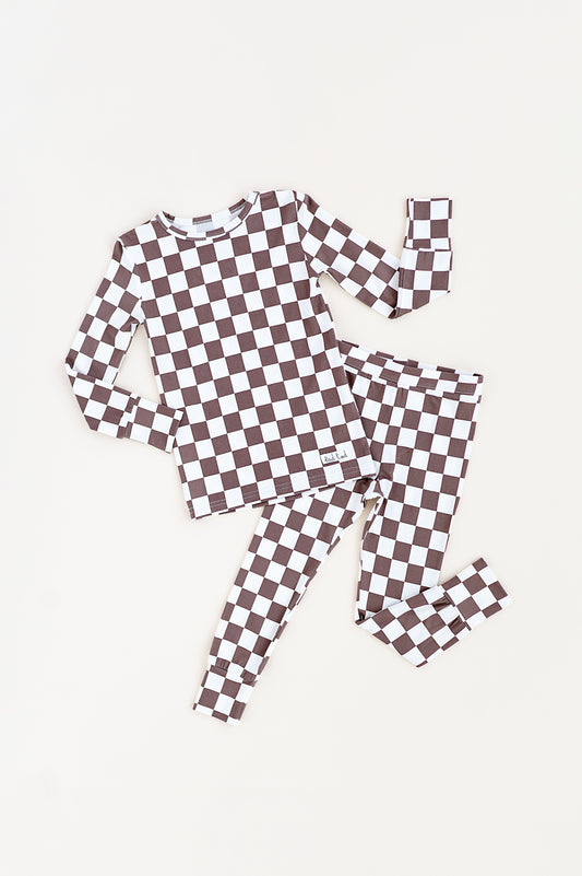 BAMBOO - BRONZE CHECKERED 2 PC