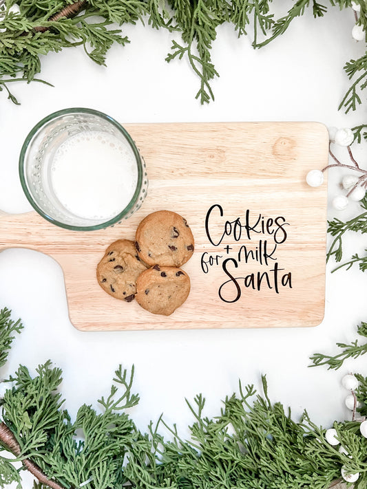 Cookies + Milk Santa Boards