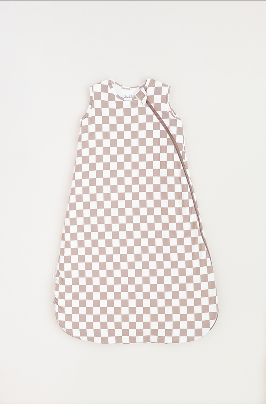 BAMBOO SLEEP BAG -  TAN CHECKERS