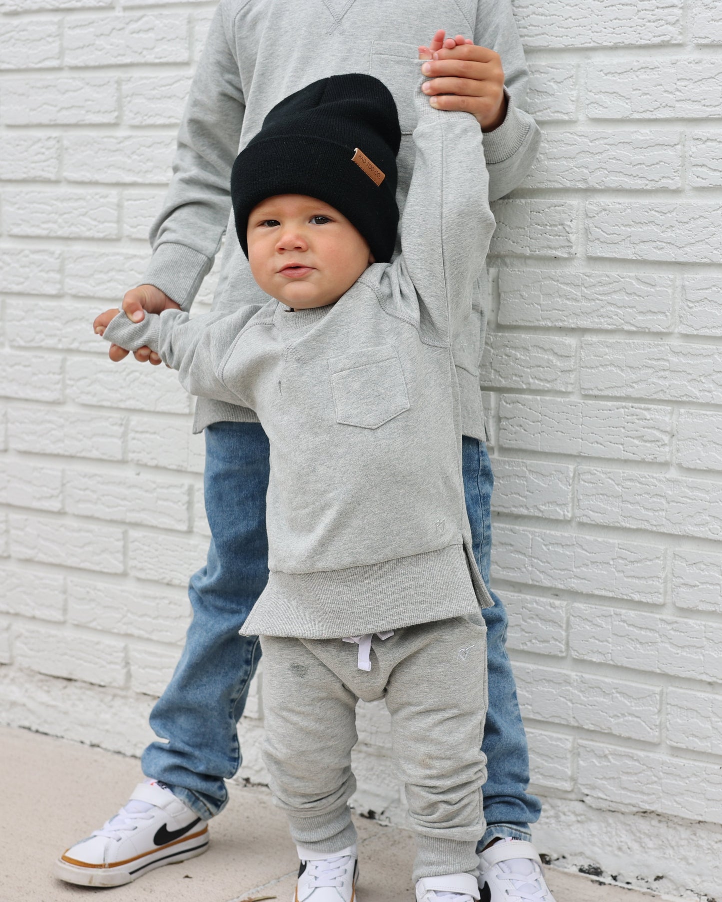 ORGANIC COTTON CREWNECK - GRAY