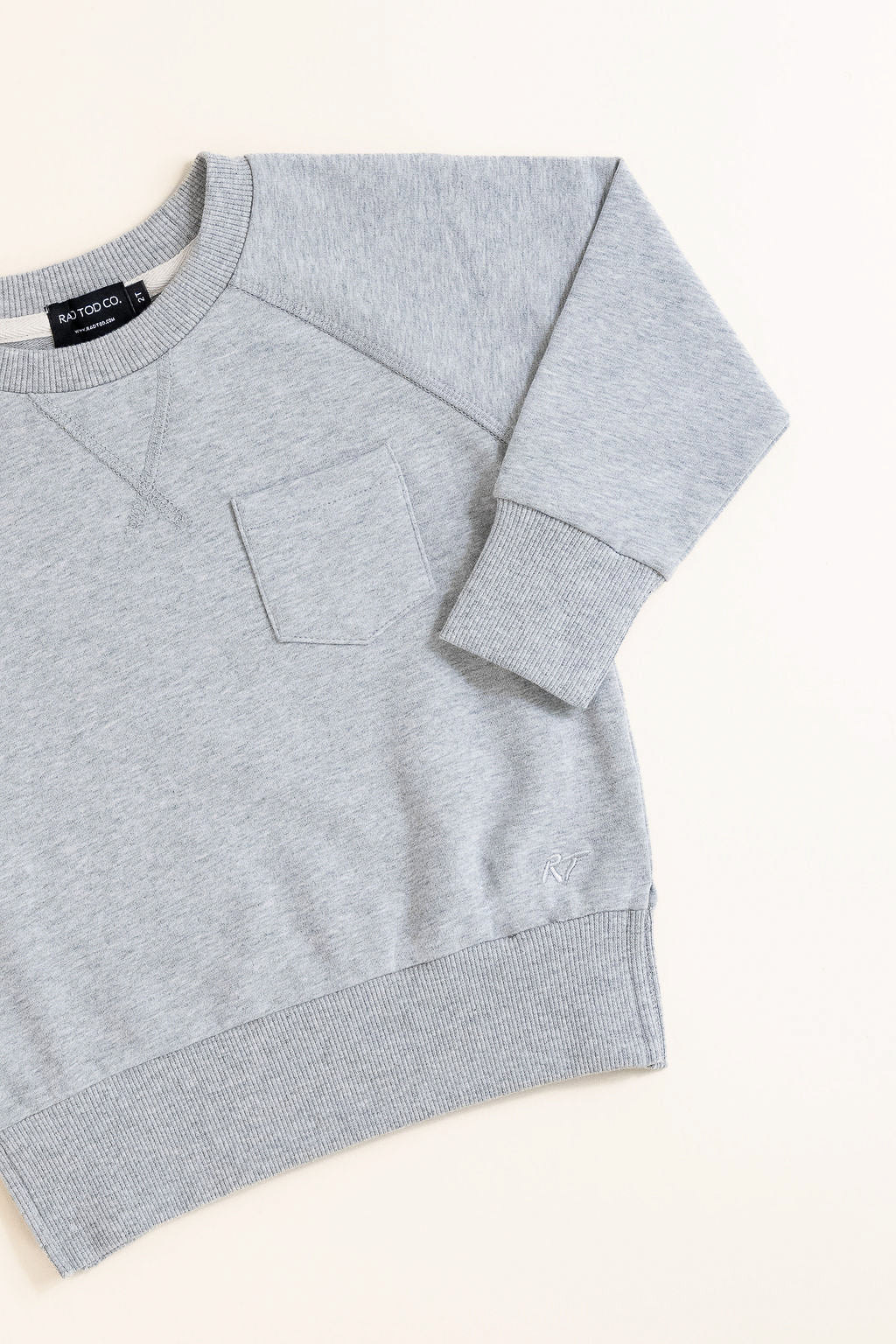 ORGANIC COTTON CREWNECK - GRAY