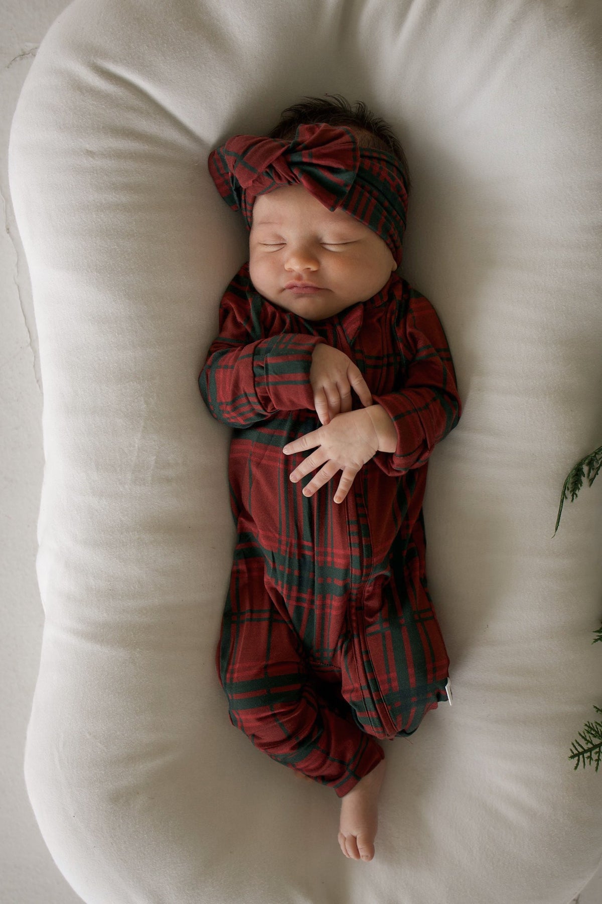 Bamboo Zip Pajamas | Christmas Plaid