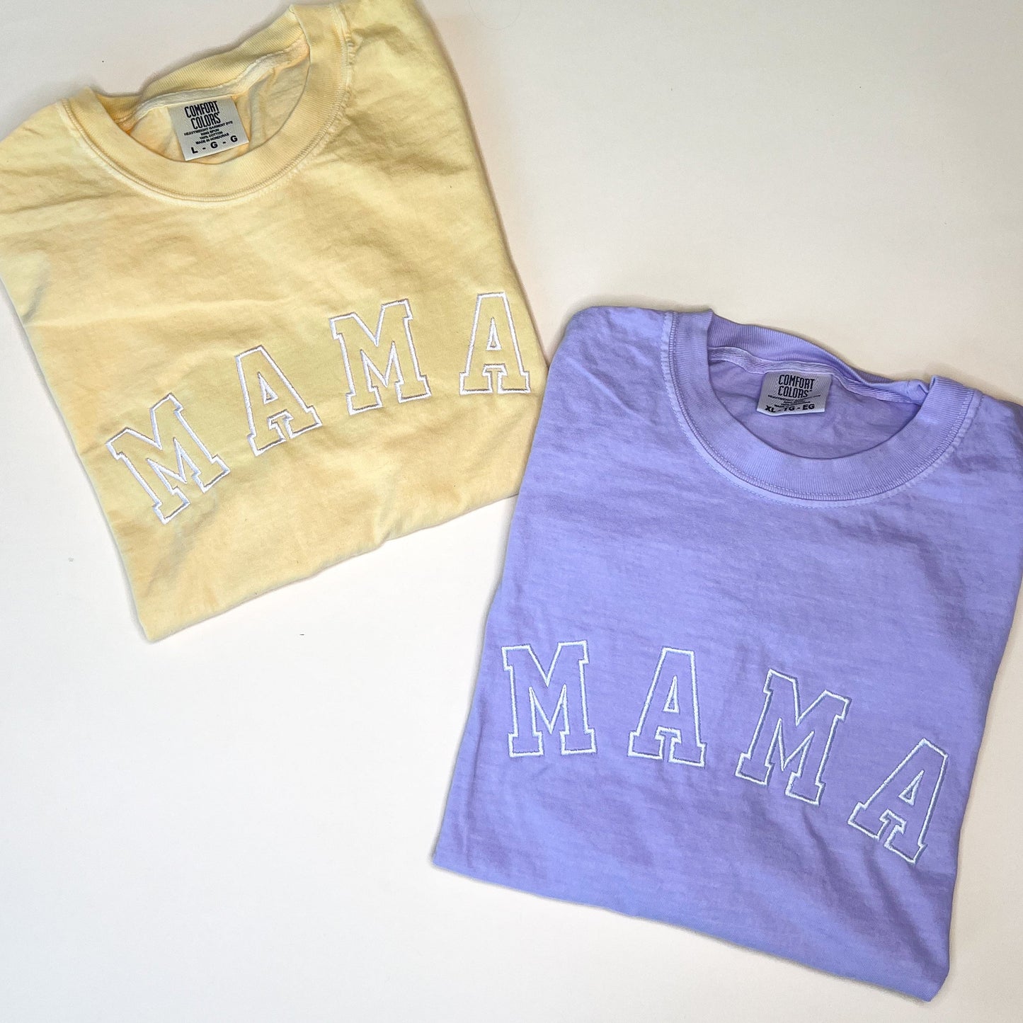 Mama Tee - Embroidered Varsity Design