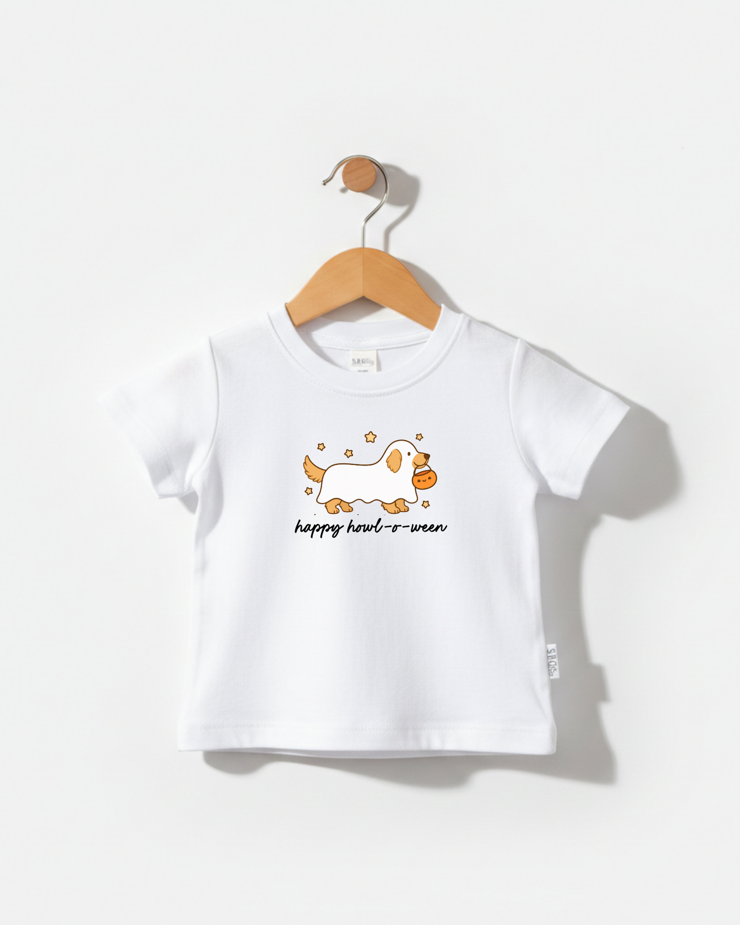 Happy HOWL-o-ween Golden Retriever Kids Tee or Sweatshirt