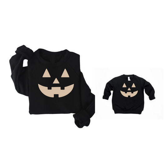 Neutral Jack-O-Lantern Adult Sweatshirt - (See Matching Kids version!)