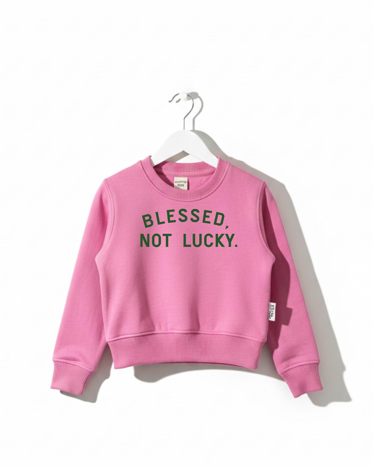 Blessed, Not Lucky Kids Sweatshirt