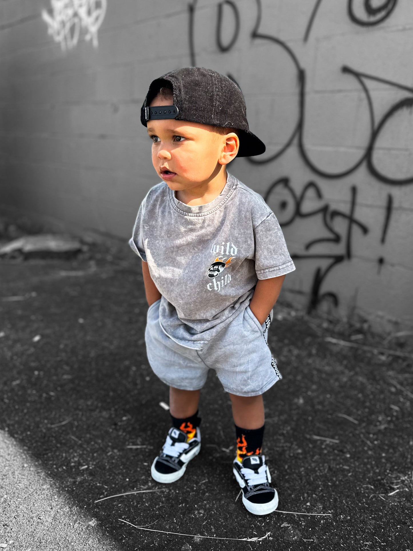 Wild Burn Acid Wash Tee