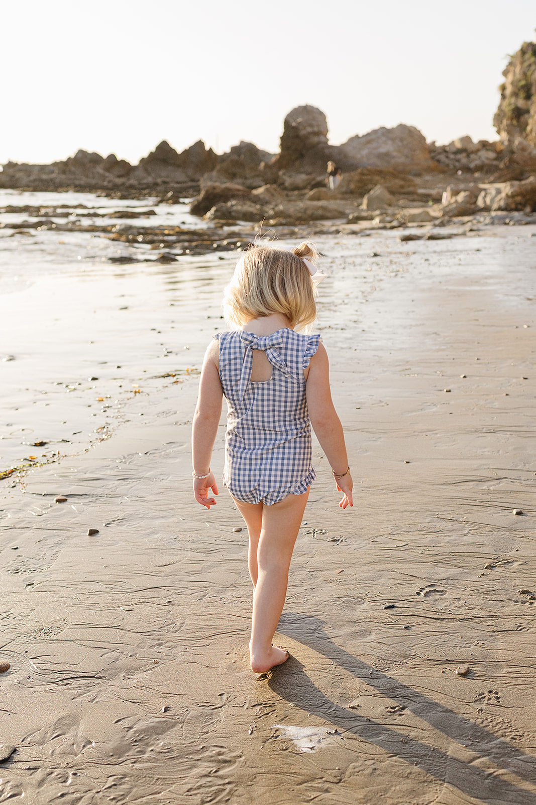 Light Blue Gingham One-Piece