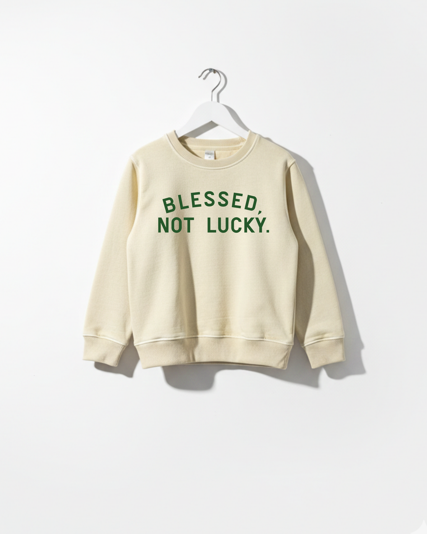 Blessed, Not Lucky Kids Sweatshirt