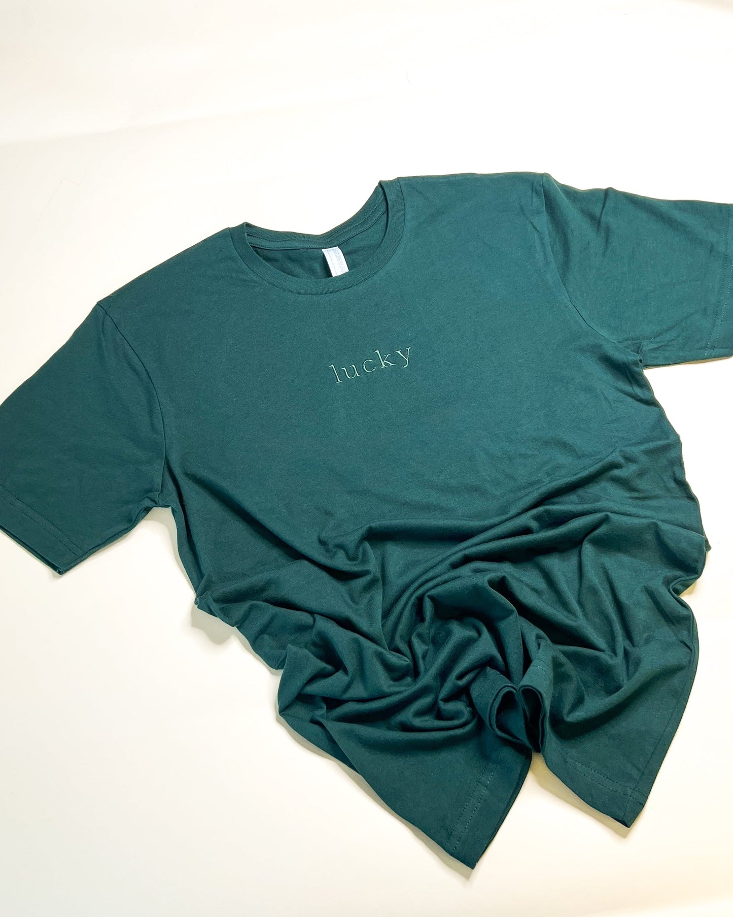 Lucky Embroidered Tee
