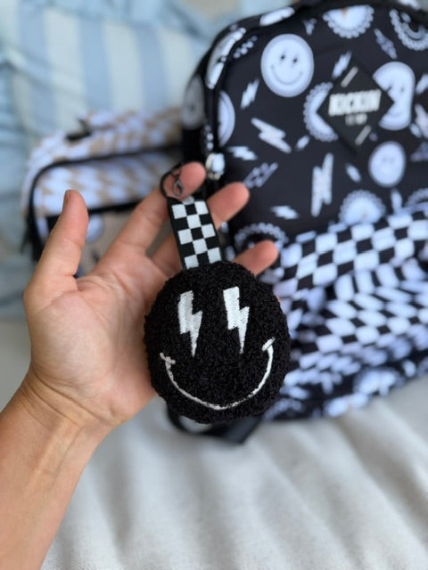 Black Smiley Keychain