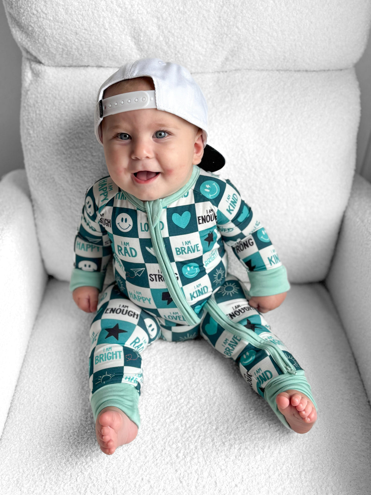 Dream Big Affirmation Pajamas (B)-Zippy Romper
