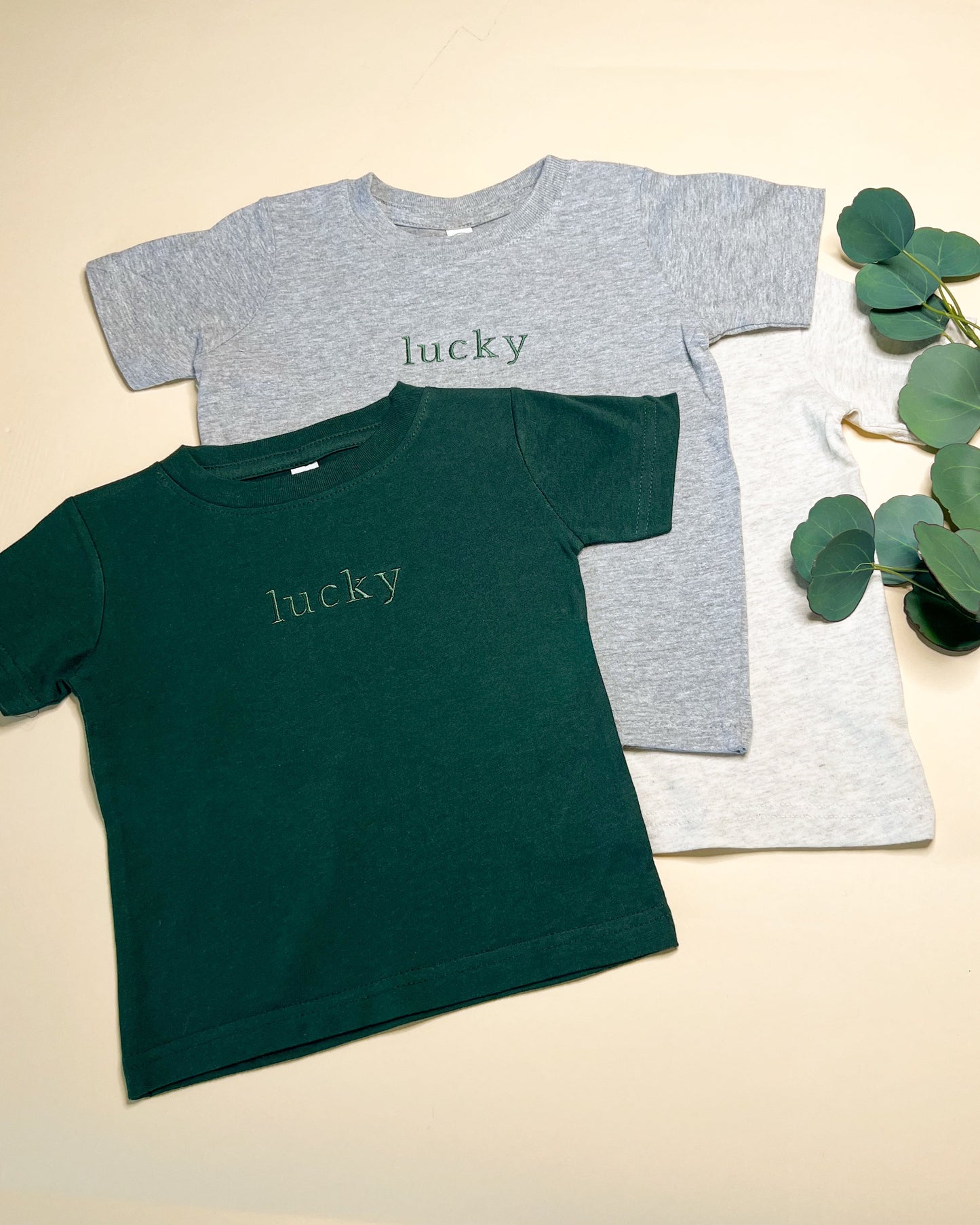 Lucky Embroidered Child Tee