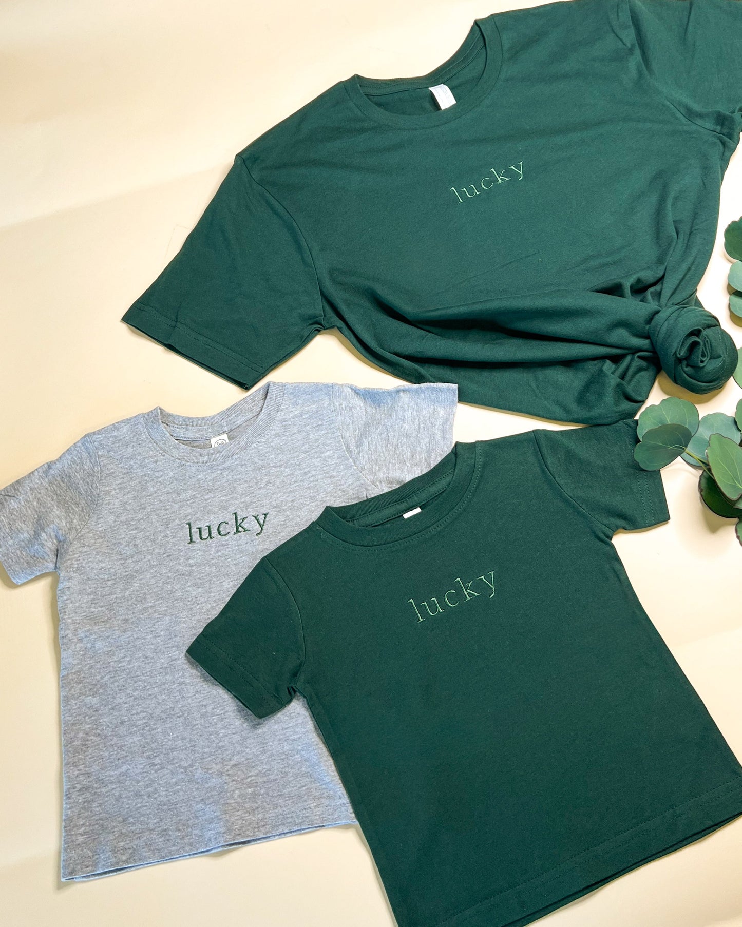 Lucky Embroidered Tee