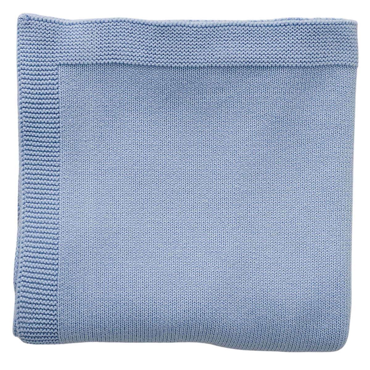 French Blue Knit Blanket