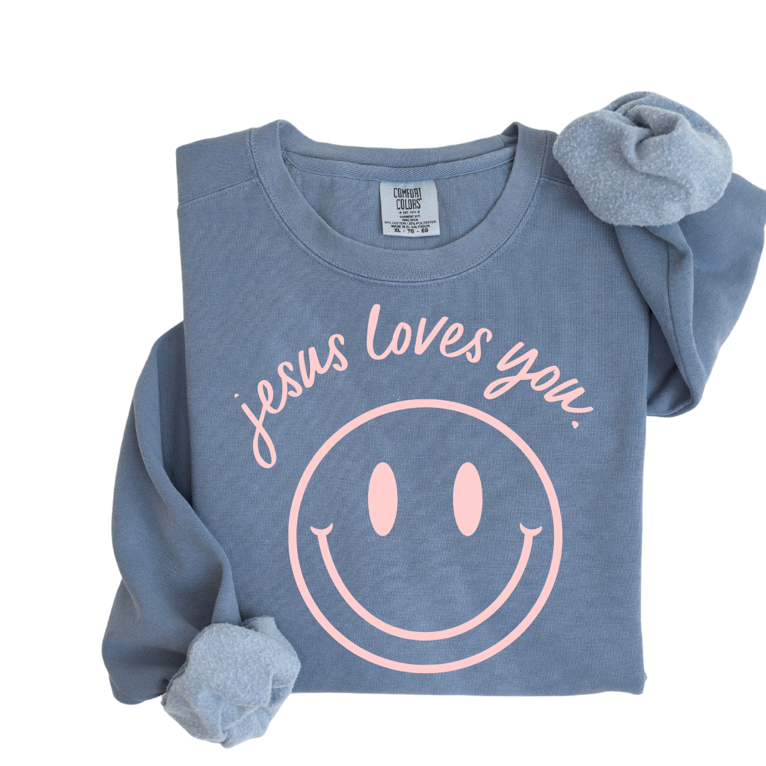 Jesus Loves You Smiley Pullover
