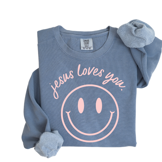 Jesus Loves You Smiley Pullover