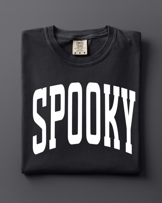 SPOOKY Varsity Adult Tee/Sweatshirt