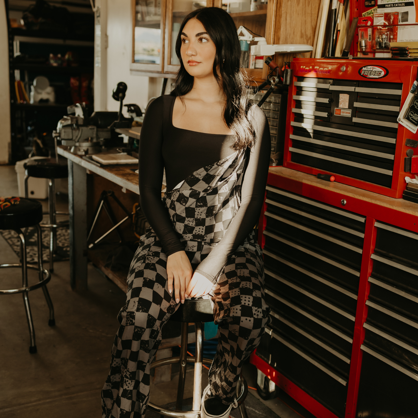 Stealth Checker Comfy Overalls