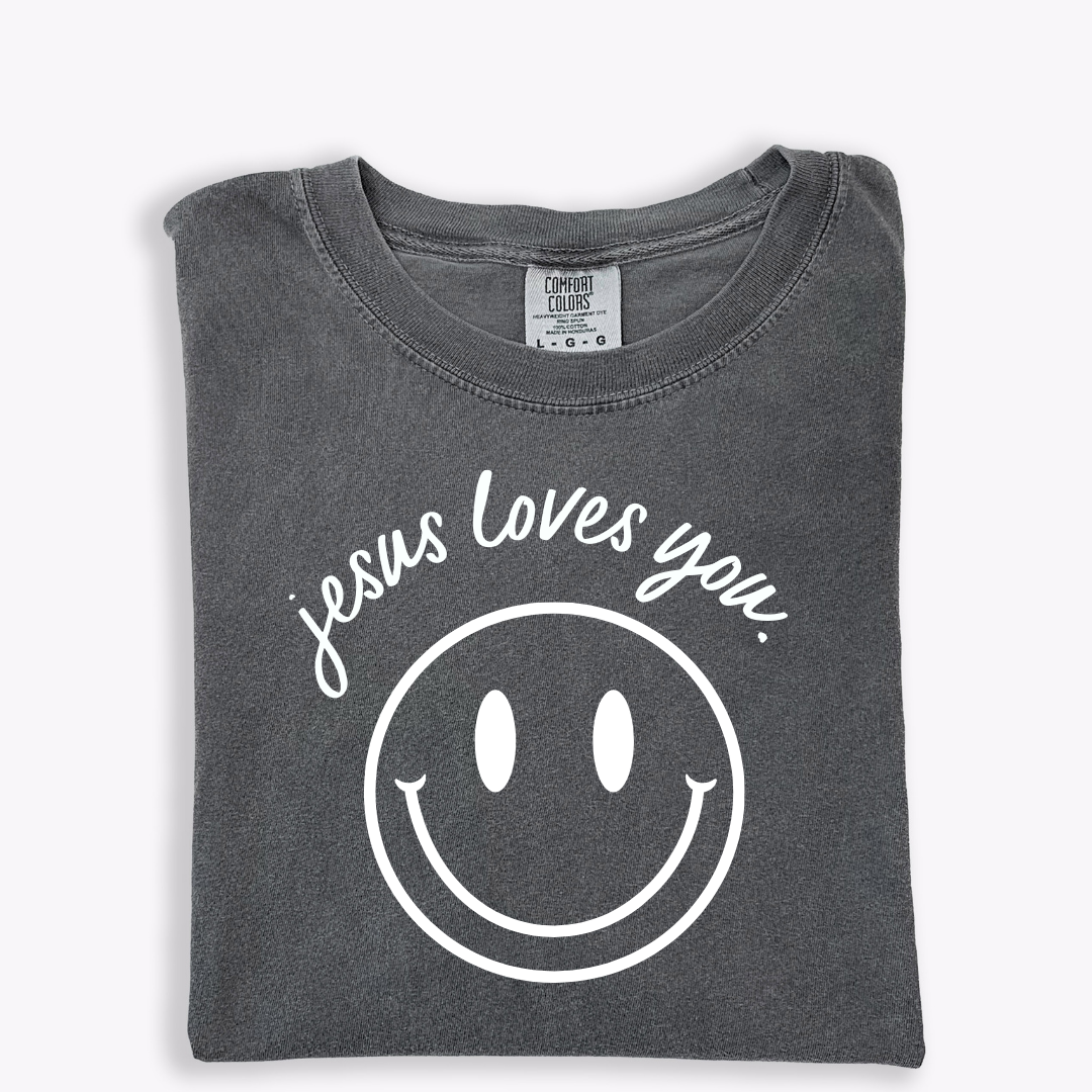 Jesus Loves You Smiley Tee