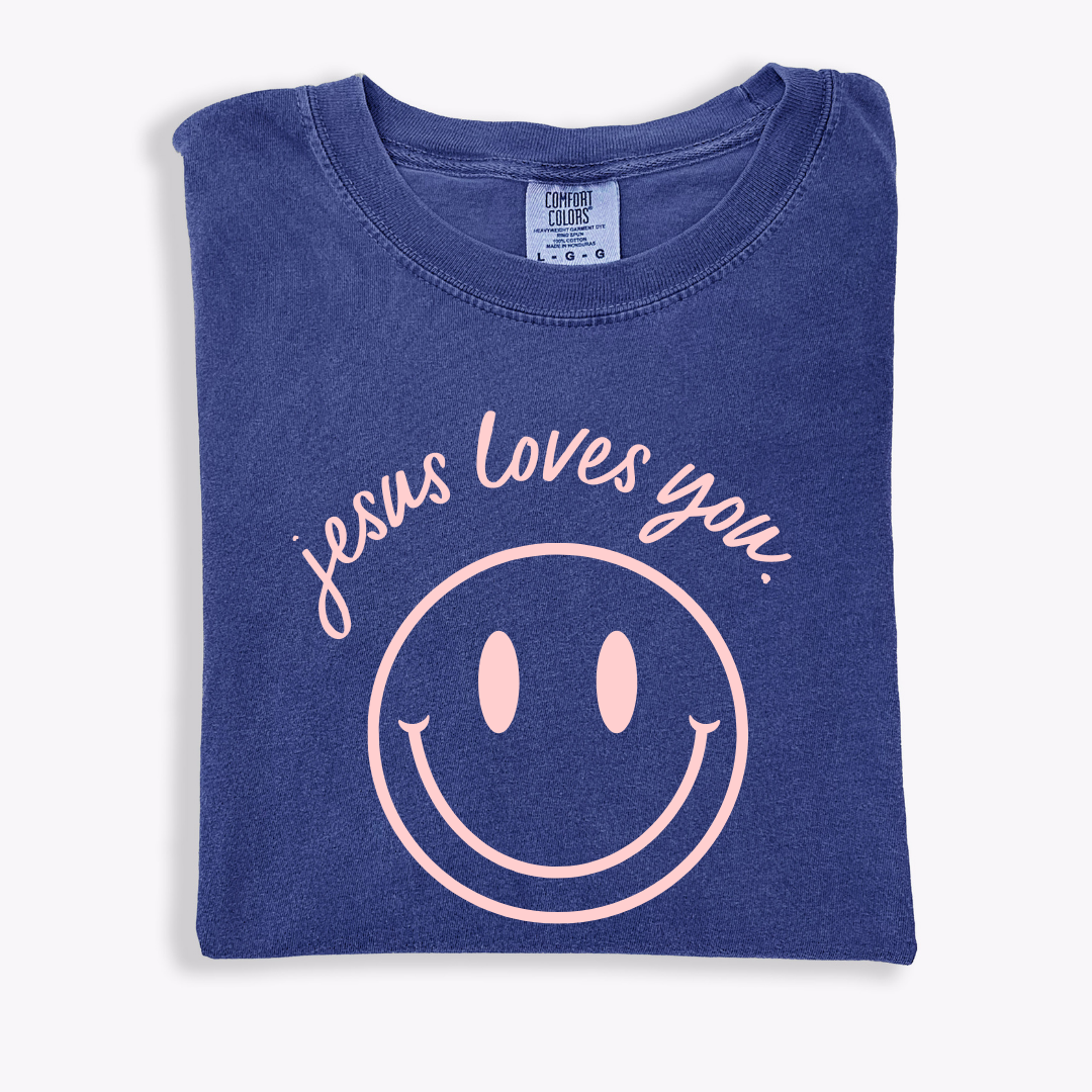 Jesus Loves You Smiley Tee