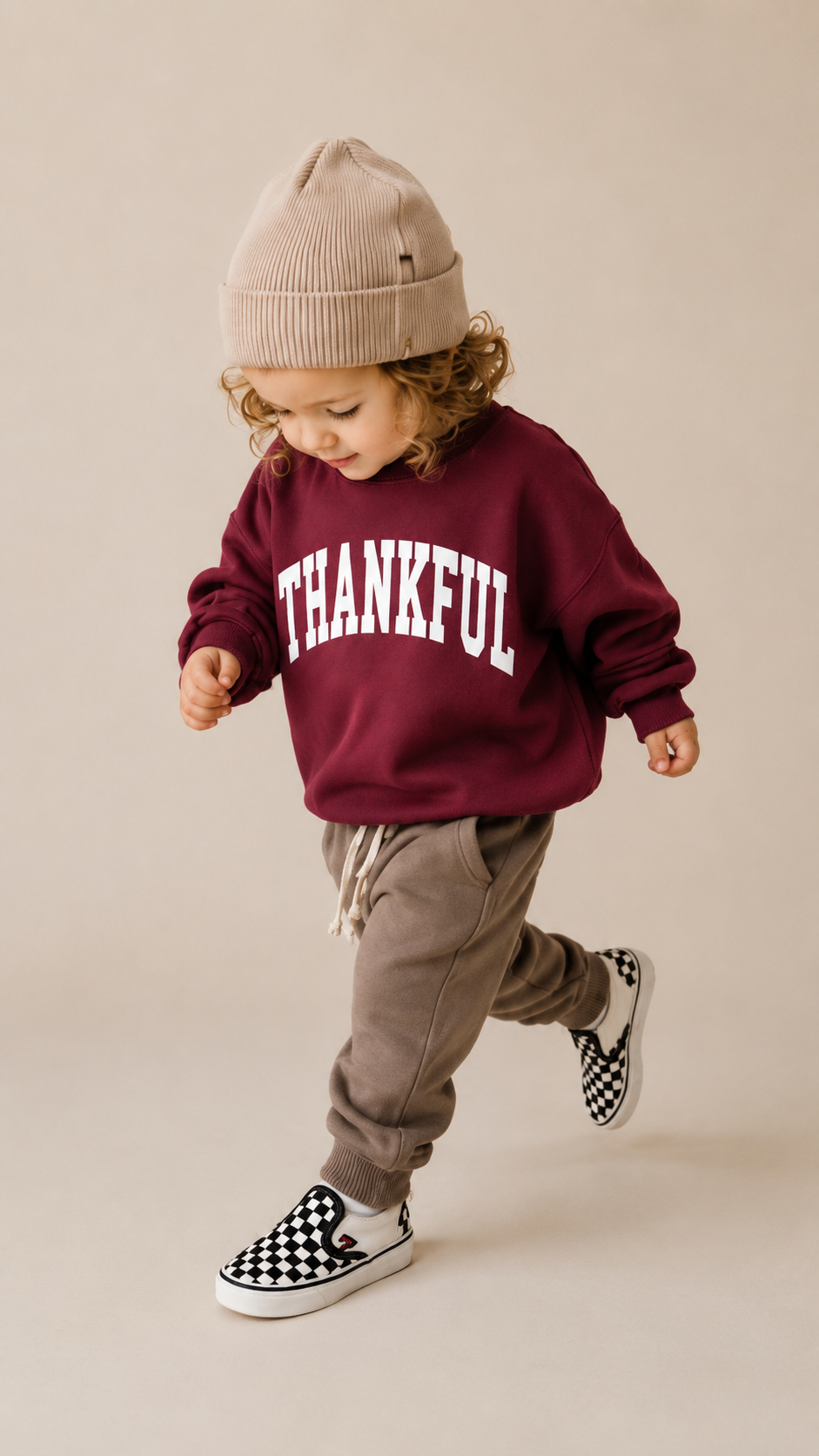 Thankful Varsity Kids Sweatshirt