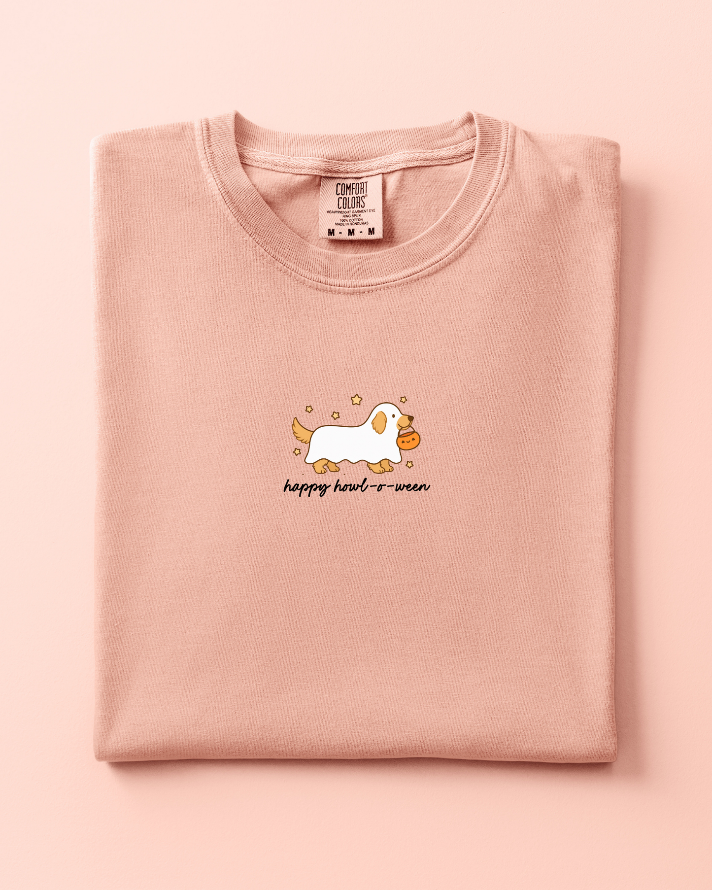Happy HOWL-O-Ween Golden Retriever Tee