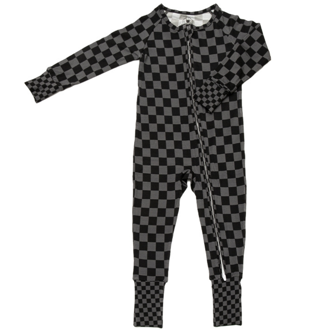Stealth Checker Zip Up Pajamas / PREORDER: shipping Nov 16 - Dec 9