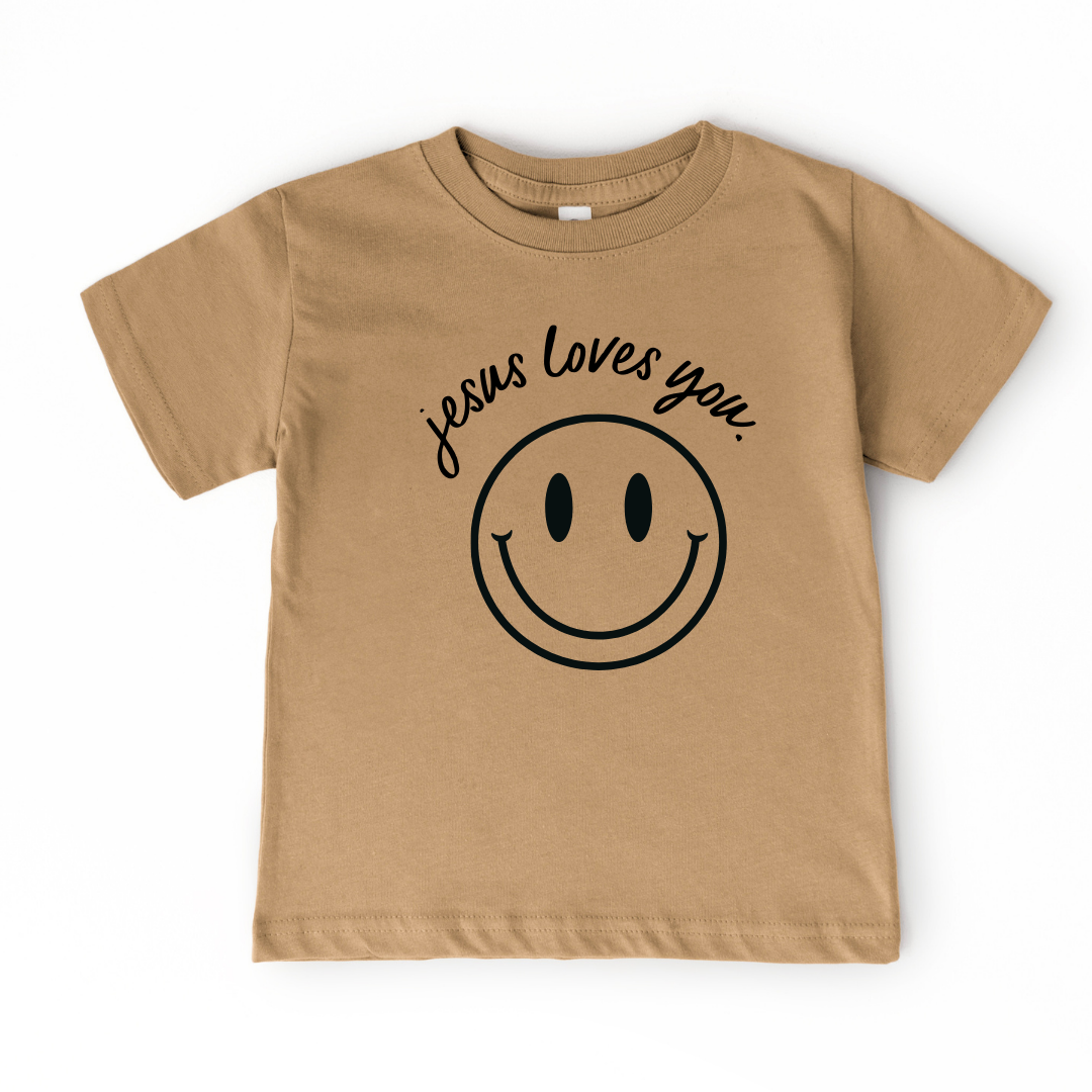 Jesus Loves You Smiley Youth Tee
