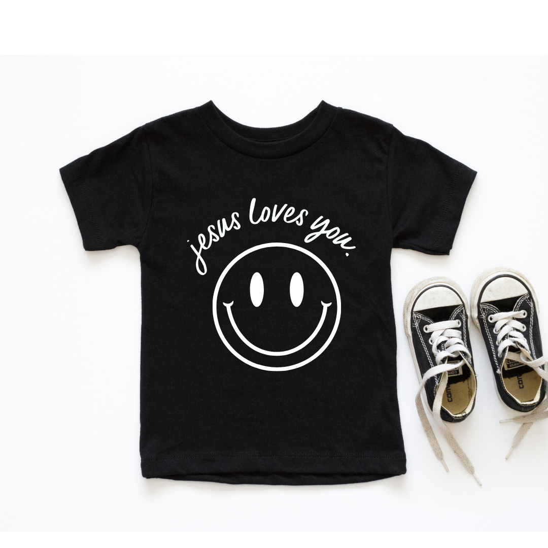 Jesus Loves You Smiley Youth Tee