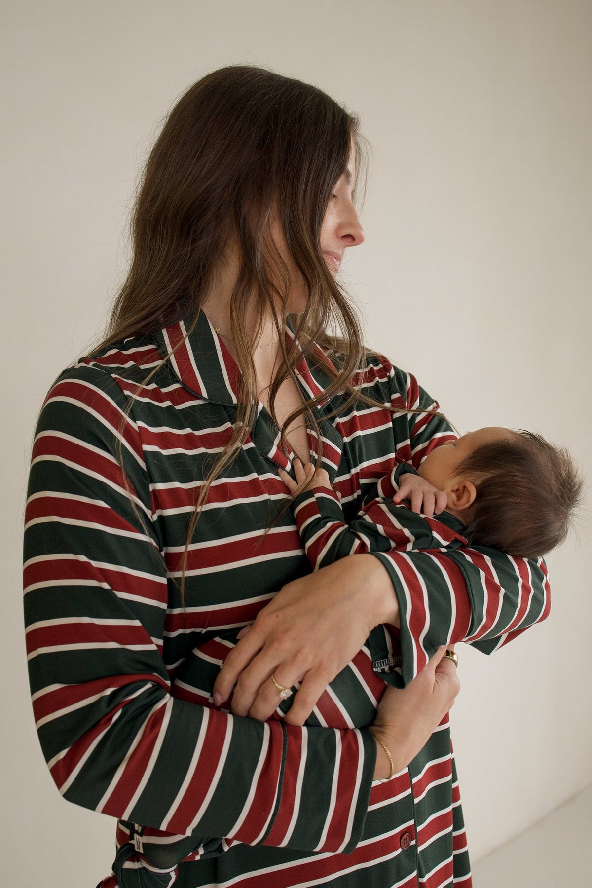 Bamboo Knotted Gown | Holiday Stripe