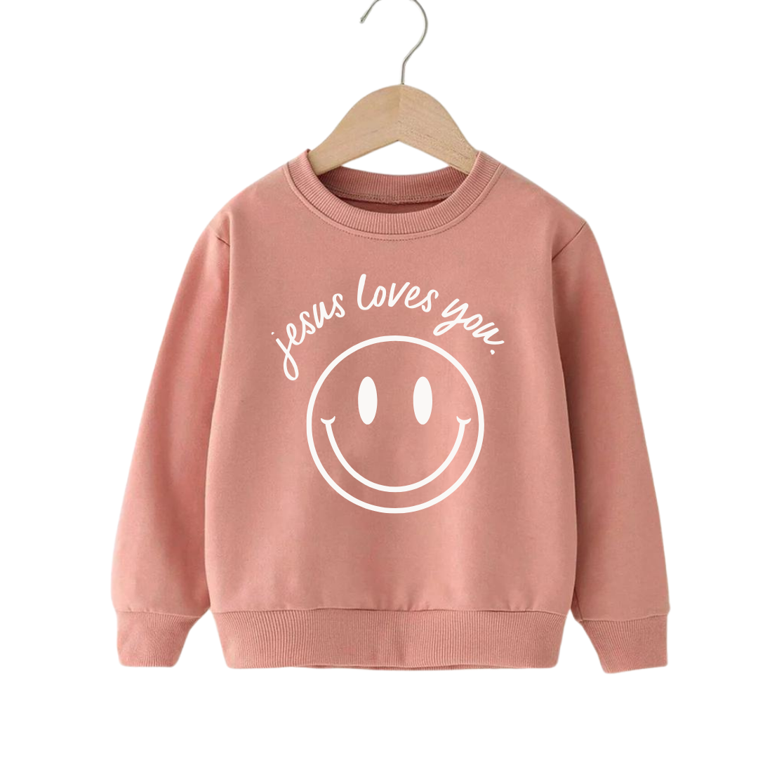 Jesus Loves You Smiley Youth Pullover