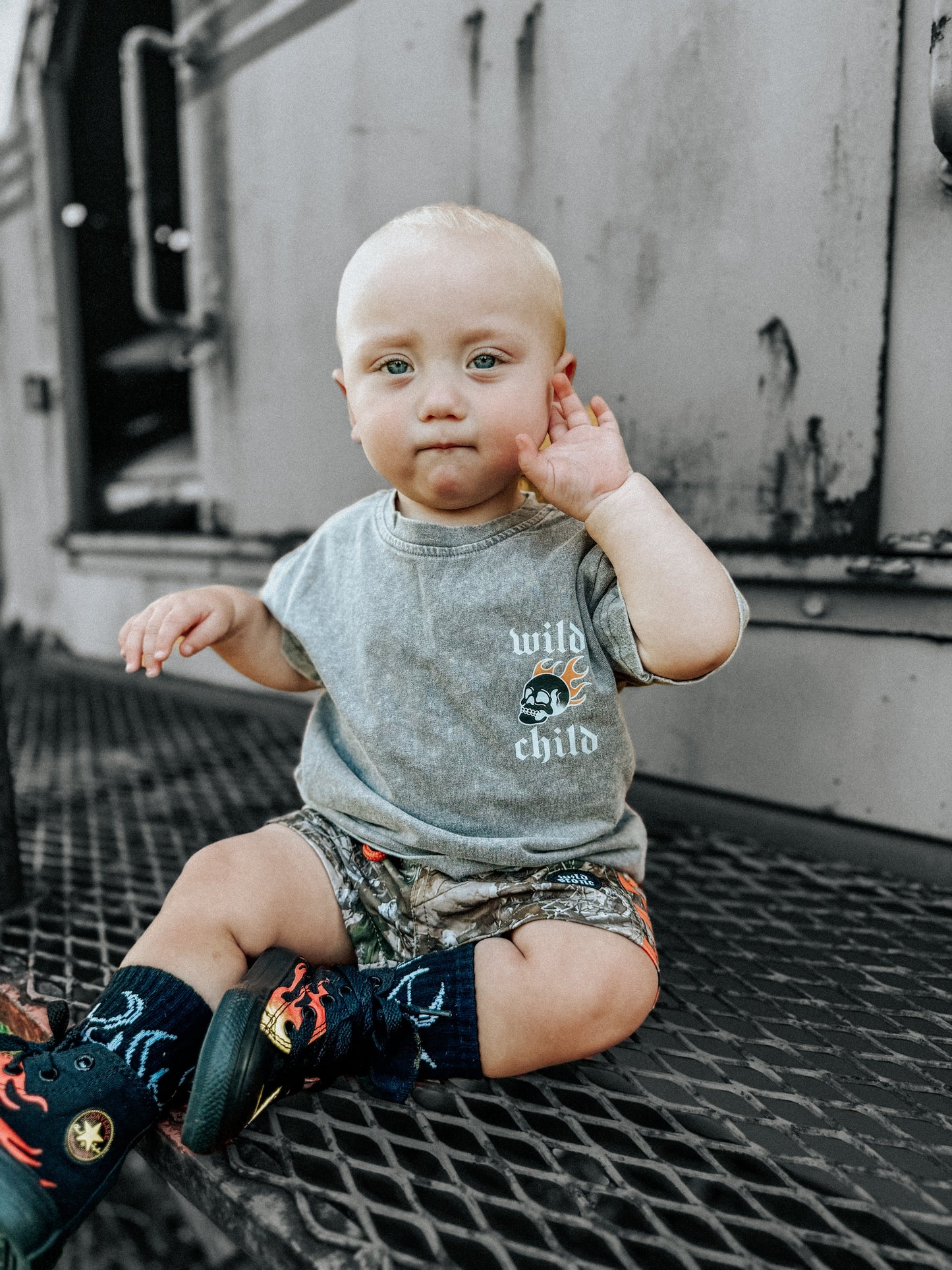 Wild Burn Acid Wash Tee
