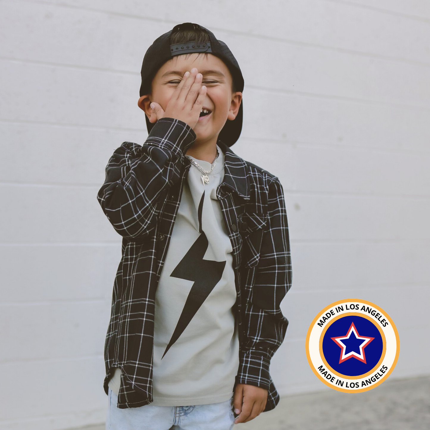 GREIGE ACID-WASH SPARK TEE