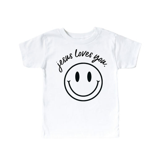 Jesus Loves You Smiley Baby Tee