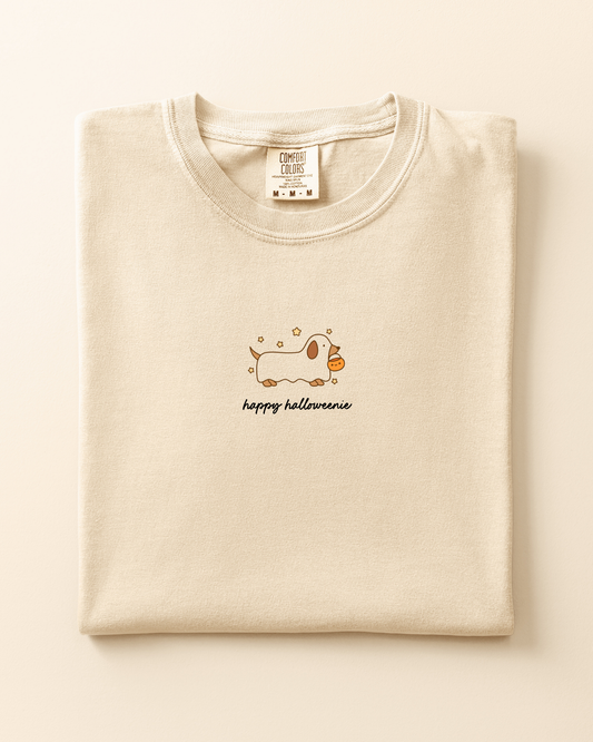 Happy HalloWEENIE Weenie Dog Tee